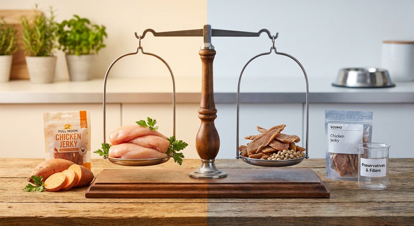 Full Moon vs. Solimo: Which Chicken Jerky Dog Treat is Best? Full Moon vs. Solimo: Which Chicken Jerky Dog Treat is Best?