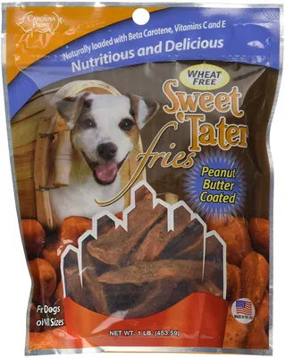 Carolina Prime Peanut Butter Sweet Tater Fries Dog Treats 1lb