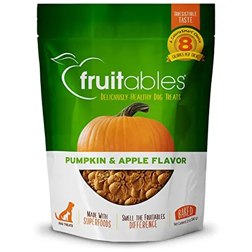 Fruitables Baked Dog Treats, 12oz Pumpkin and Apple