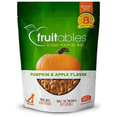 Fruitables Baked Dog Treats, 12oz Pumpkin and Apple