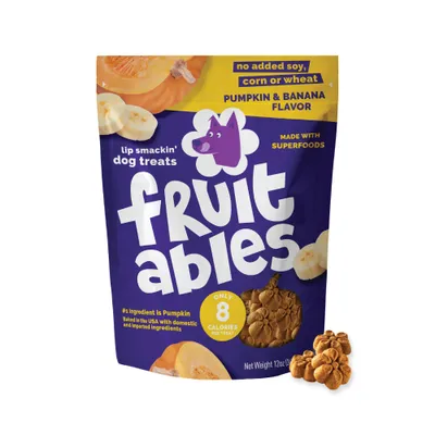 Fruitables Baked Dog Treats, Pumpkin and Banana 12oz