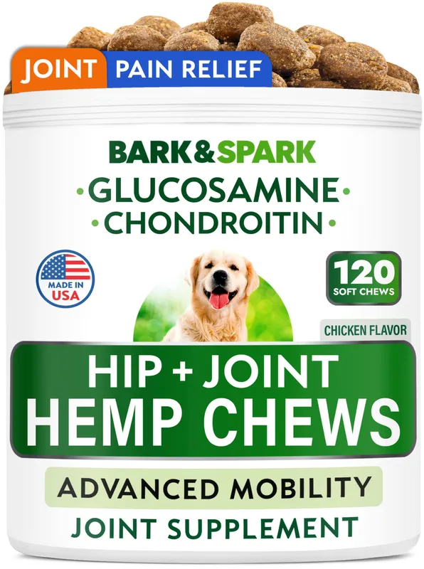 BARK&SPARK Hemp Hip & Joint Supplement 120ct