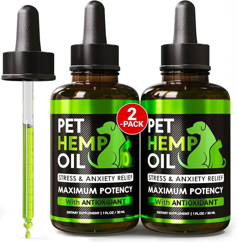 Helopssa Hemp Oil for Dogs and Cats 2 Pack