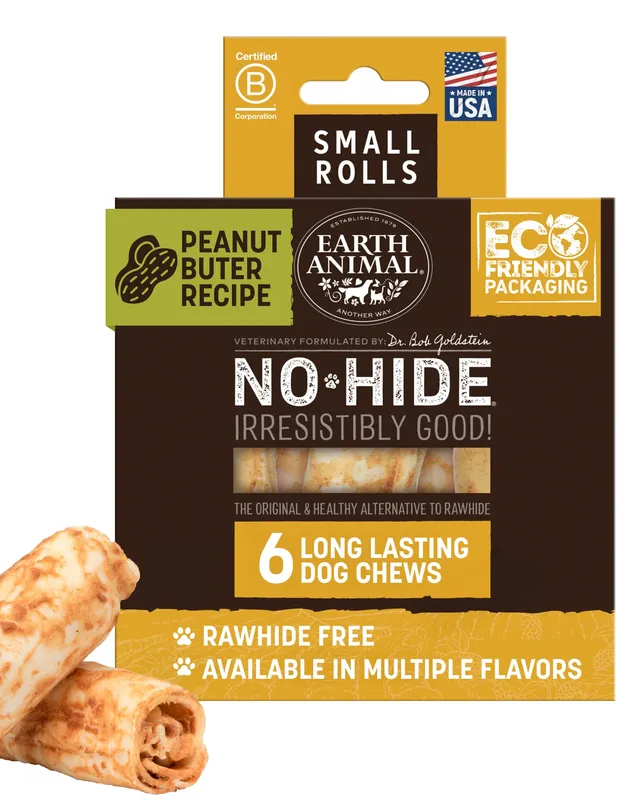 Earth Animal No Hide Chews 6 Count Peanut Butter