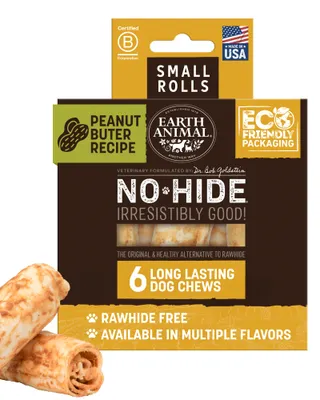 Earth Animal No Hide Chews 6 Count Peanut Butter