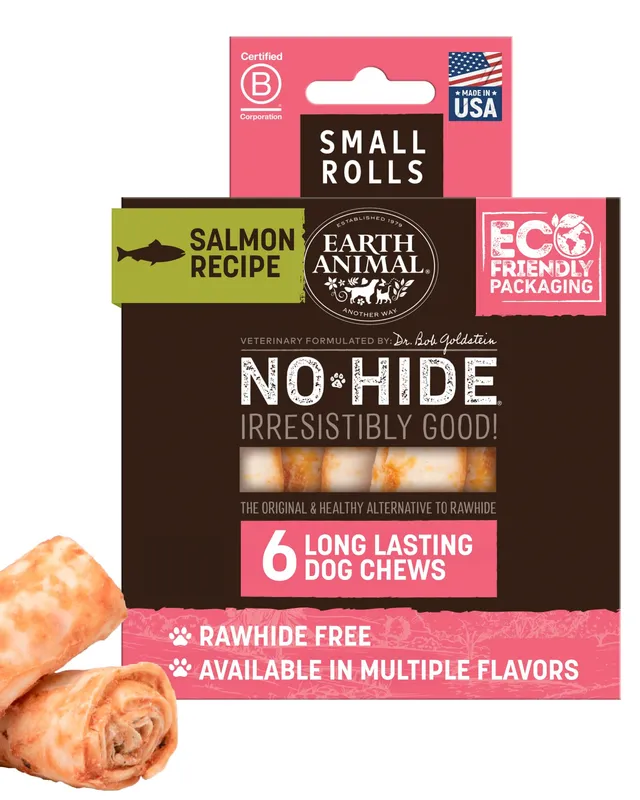 Earth Animal No Hide Salmon Chews - 6 Count