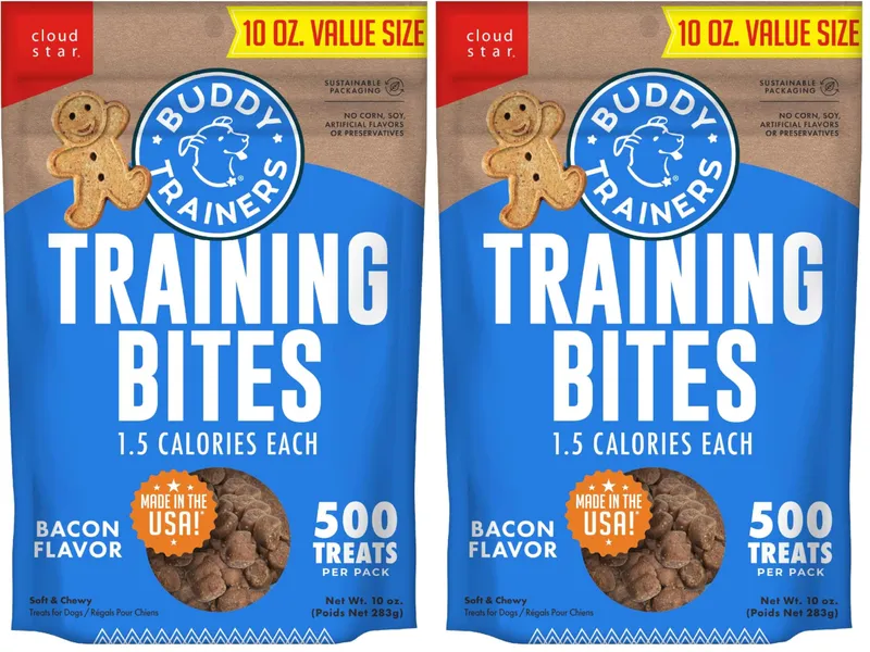 Buddy Biscuits Bacon Training Bites 10oz (Pack of 2)