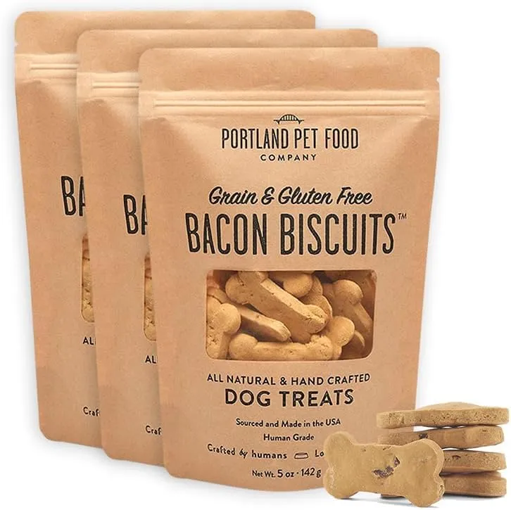 Portland Pet Food Company Bacon Dog Treats 5oz (Pack of 3)