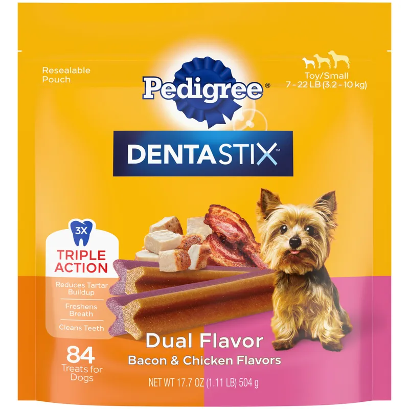 Pedigree Dentastix Small Breed 84ct Bacon & Chicken