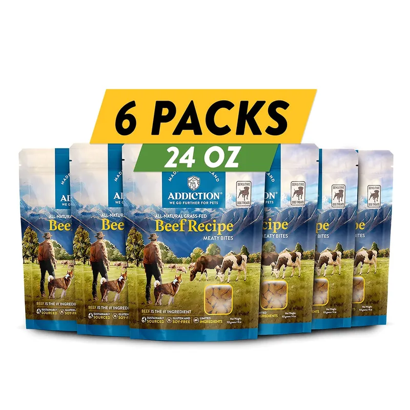 Addiction Meaty Bites Beef 4oz (Pack of 6)