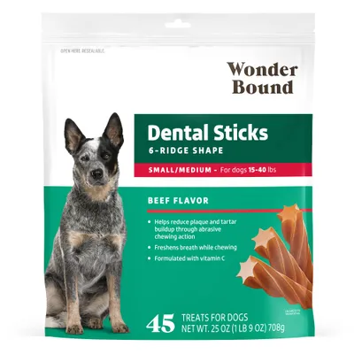 Wonder Bound Beef Dental Sticks 45 Count
