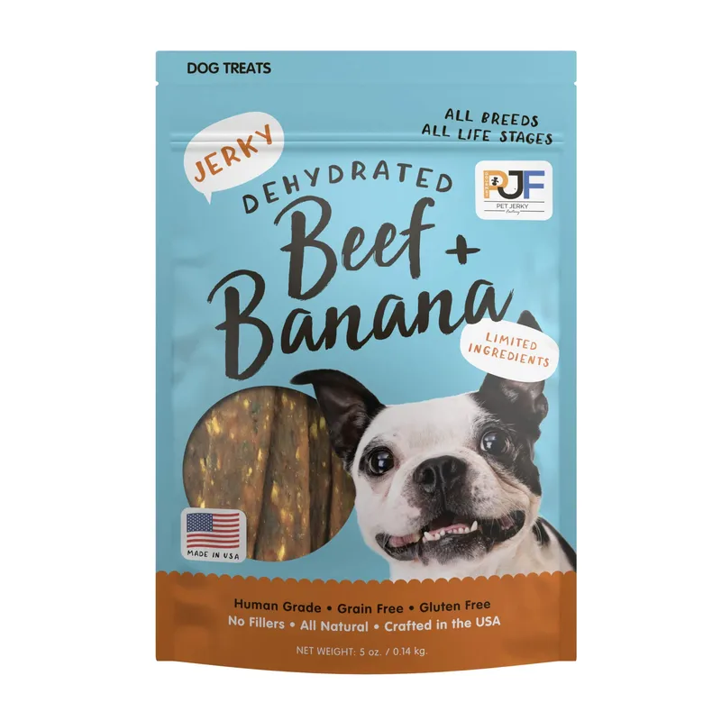 Pet Jerky Factory Beef and Banana Dog Treats 5oz