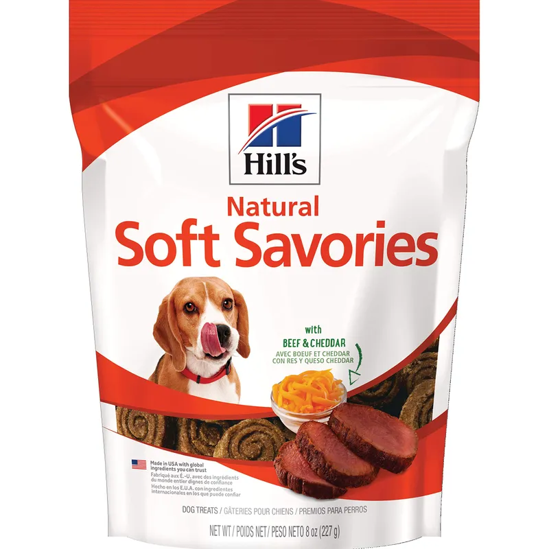 Hill's Natural Soft Savories Beef & Cheddar Dog Treats, 8oz