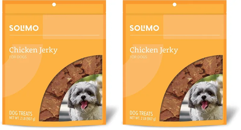 Solimo Chicken Jerky Dog Treats, 2 Pound (Pack of 2)