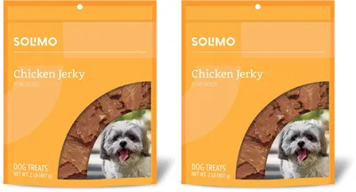 Solimo Chicken Jerky Dog Treats, 2 Pound (Pack of 2)