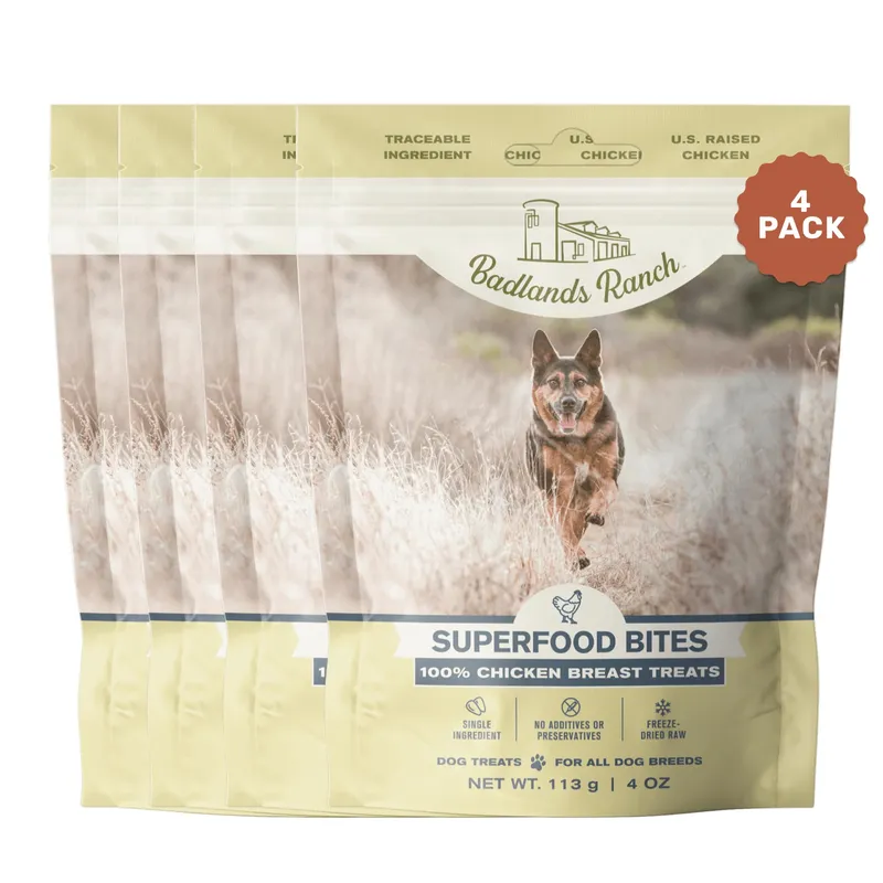 Badlands Ranch Chicken Superfood Bites 4oz (Pack of 4)