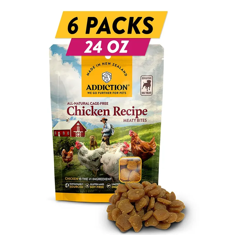 Addiction Meaty Bites Chicken 4oz (Pack of 6)