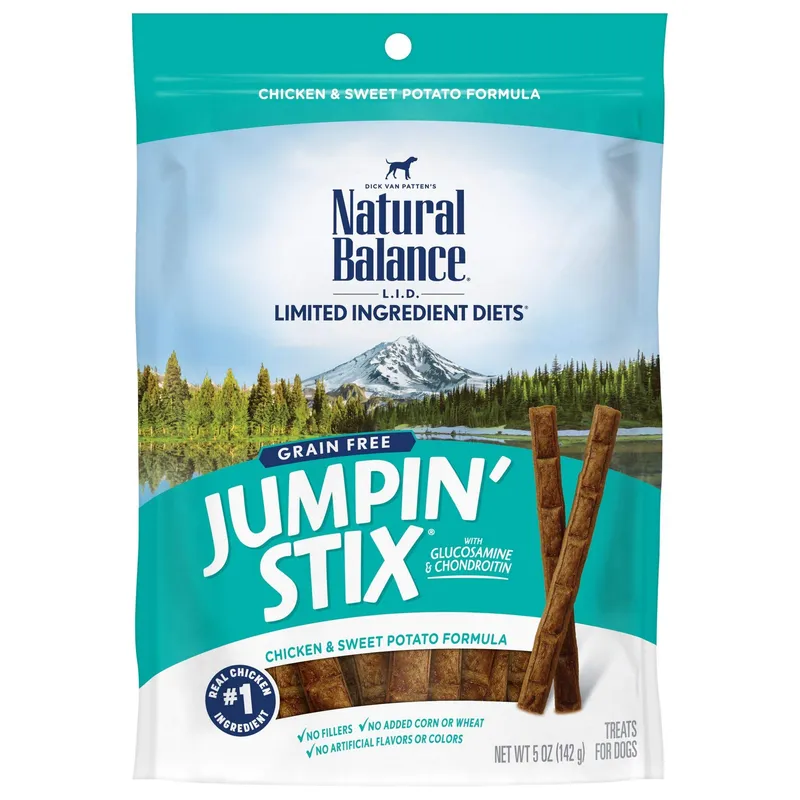 Natural Balance Jumpin' Stix Chicken & Sweet Potato Dog Treats 5oz