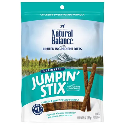 Natural Balance Jumpin' Stix Chicken & Sweet Potato Dog Treats 5oz