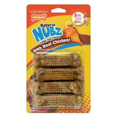 Nylabone Nubz Natural Dog Chew Treats, 8 Count