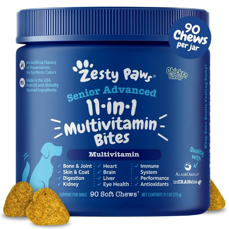 Zesty Paws Senior Dog Multivitamin Treats - 90ct