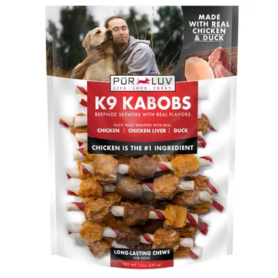 Pur Luv K9 Kabobs Chicken/Duck Treats 12oz