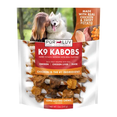 Pur Luv K9 Kabobs Dog Treats 12oz