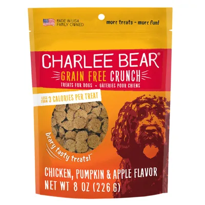 Charlee Bear Chicken, Pumpkin & Apple Dog Treats 8oz