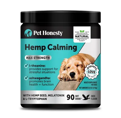 Pet Honesty Hemp Calming Chews for Dogs (90ct, Duck Flavor)
