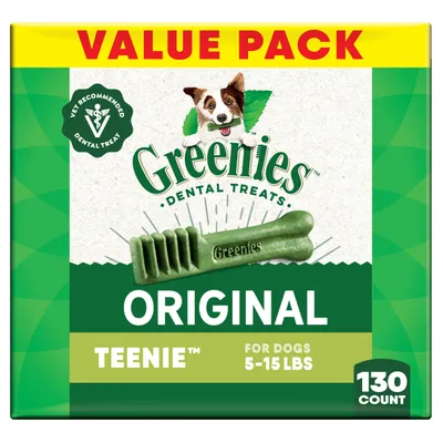 Greenies Original Teenie Dental Dog Treats, 130 Count