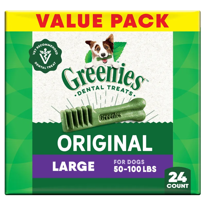 Greenies Original Dental Dog Treats, Large 24 Count
