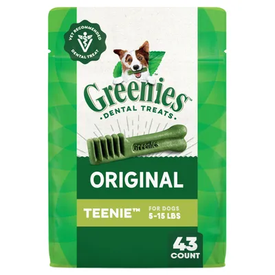 Greenies Original Teenie Dental Dog Treats, 43 Count