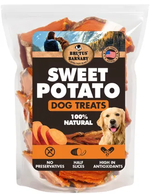 Brutus & Barnaby Sweet Potato Dog Treats Half-Slices 2lb
