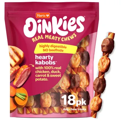 Hartz Oinkies Hearty Kabob Dog Treats 18 Count