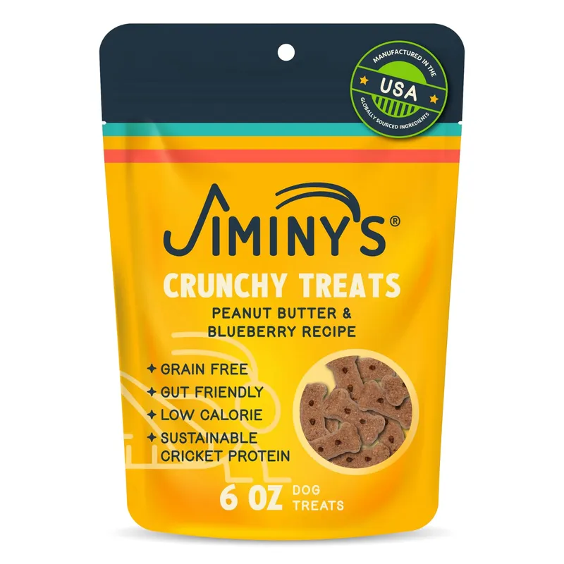 Jiminy's Peanut Butter & Blueberry Dog Treats 5oz