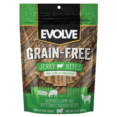 Evolve Grain Free Lamb Jerky Bites 12oz