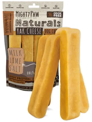 Mighty Paw Yak Cheese Dog Chews - Large 4 Pack