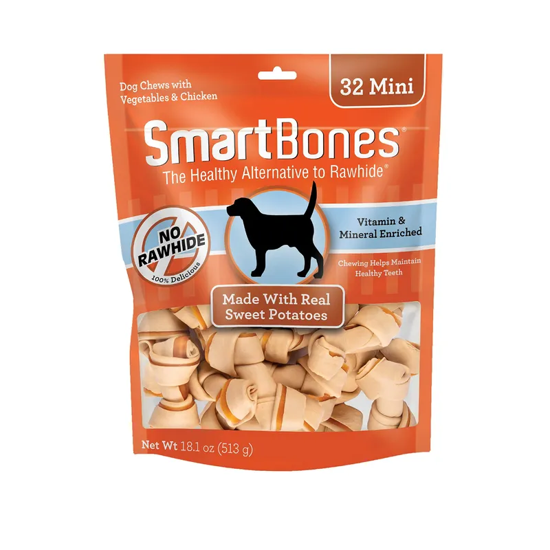 SmartBones Mini Sweet Potato Chews 32 Count