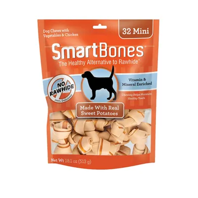 SmartBones Mini Sweet Potato Chews 32 Count