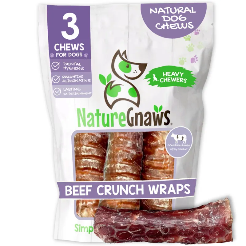 Nature Gnaws Beef Trachea Crunch Wraps 3 Count