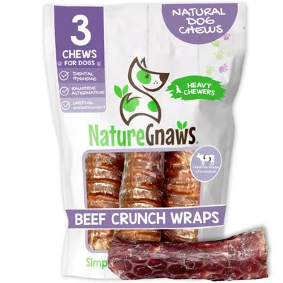 Nature Gnaws Beef Trachea Crunch Wraps 3 Count