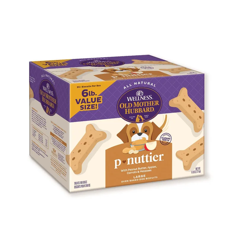 Old Mother Hubbard P-Nuttier Large Dog Biscuits 6lb Box