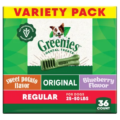 Greenies Dental Dog Treats 36 Count Variety Pack