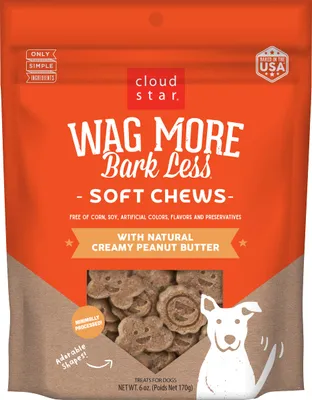 Cloud Star Wag More Bark Less Peanut Butter Dog Treats 6oz