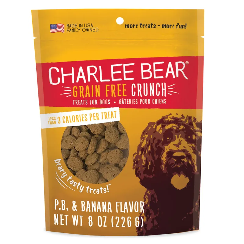 Charlee Bear Peanut Butter & Banana Dog Treats, 8oz