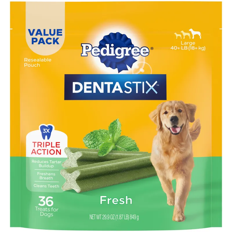 Pedigree Dentastix Large Breed Dog Treats, 36 Count