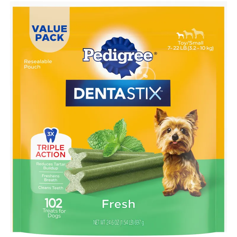 Pedigree Dentastix Small Breed Dog Treats, 1.54 lb (102 Treats)