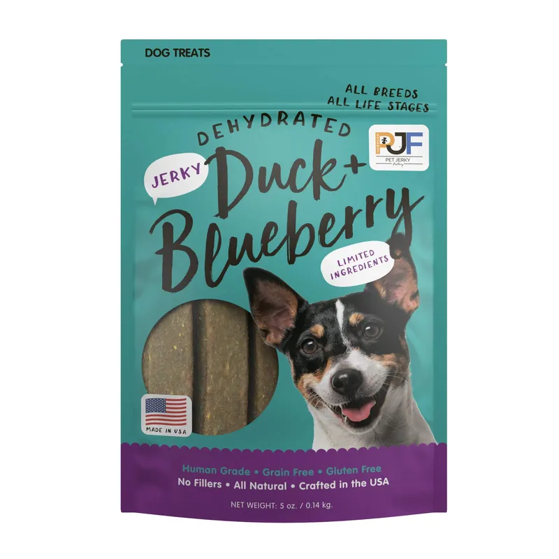 Pet Jerky Factory Duck & Blueberry 5oz Dog Treats
