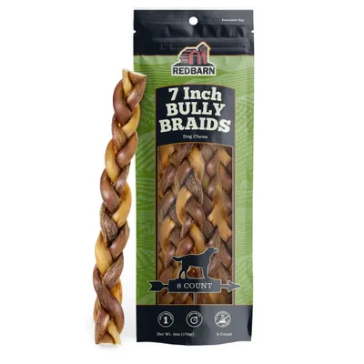 Redbarn Braided Bully Sticks 7" - 8 Count