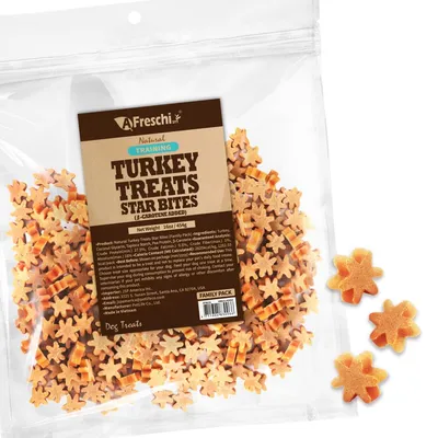 A Freschi Star Bites Natural Turkey Dog Treats, 1 Pound